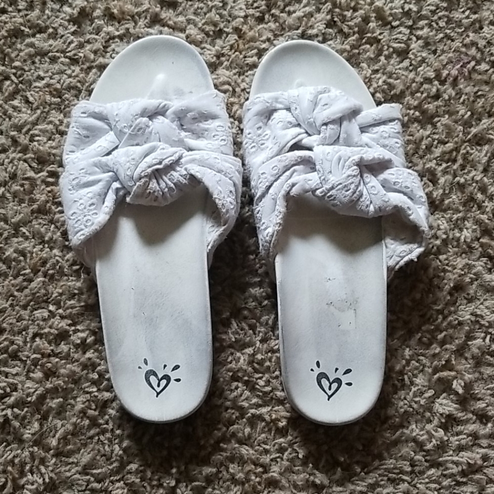 Justice just girls laced slides